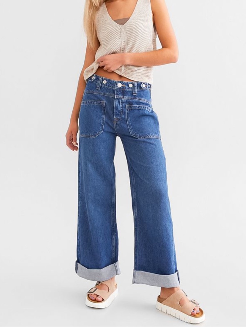 Free People We the Free Palmer Cuffed Jeans